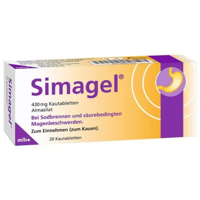 SIMAGEL Žvýkací tablety, 20 ks SIMAGEL Žvýkací tablety, 20 ks