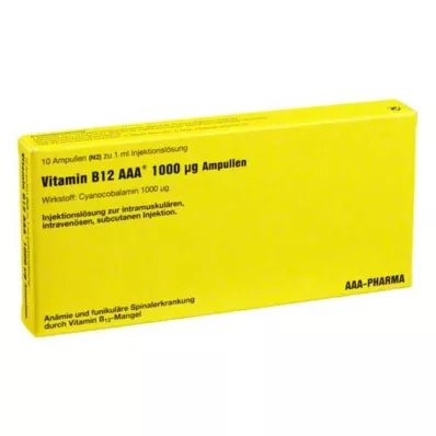 VITAMIN B12 AAA 1000 μg ampule, 10X1 ml VITAMIN B12 AAA 1000 μg ampule, 10X1 ml