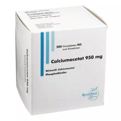 Octan vápenatý 950 mg potahované tablety, 200 ks