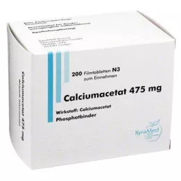 CALCIUMACETAT 475 mg potahované tablety, 200 kusů
