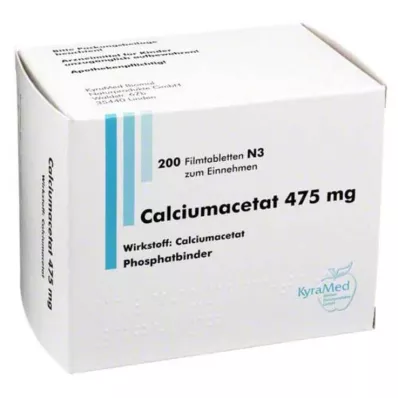 Octan vápenatý 475 mg potahované tablety, 200 ks