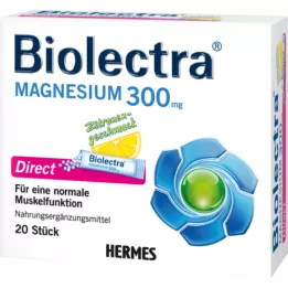 BIOLECTRA Magnesium 300 mg Direct Lemon Sticks, 20 ks