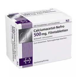 CALCIUMACETAT NEFRO 500 mg potahované tablety, 200 kusů