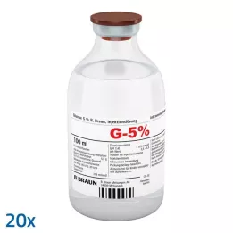 GLUCOSE 5% B.Braunův injekční roztok, 20X100 ml