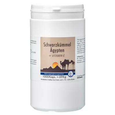 SCHWARZKÜMMEL ÄGYPTEN+E kapsle, 1000 kapslí