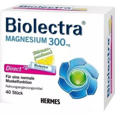 BIOLECTRA Magnesium 300 mg Direct Lemon Sticks, 40 ks