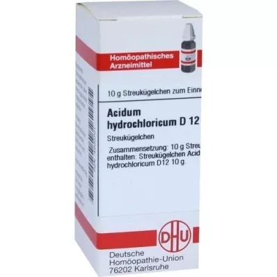 ACIDUM HYDROCHLORICUM D 12 globulí, 10 g