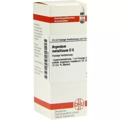 ARGENTUM METALLICUM D 6 Ředění, 20 ml