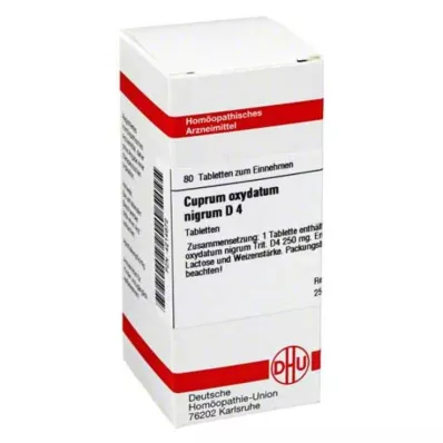 CUPRUM OXYDATUM nigrum D 4 tablety, 80 ks