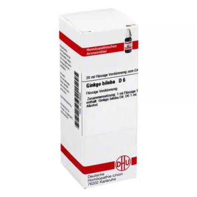 GINKGO BILOBA D 6 Ředění, 20 ml
