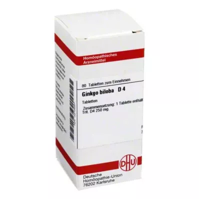 GINKGO BILOBA D 4 tablety, 80 ks GINKGO BILOBA D 4 tablety, 80 ks
