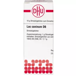 LAC CANINUM D 6 globulí, 10 g