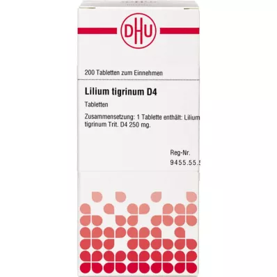 LILIUM TIGRINUM D 4 tablety, 200 ks