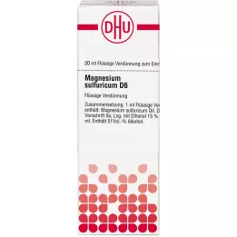 MAGNESIUM SULFURICUM D 6 Ředění, 20 ml