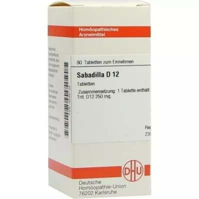 SABADILLA D 12 tablet, 80 ks