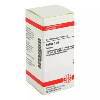 SULFUR C 30 tablet, 80 ks