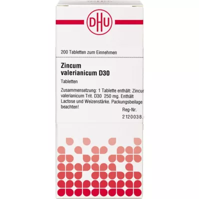 ZINCUM VALERIANICUM D 30 tablet, 200 ks