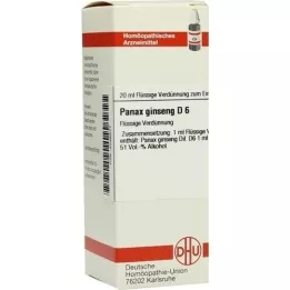 PANAX GINSENG D 6 Ředění, 20 ml