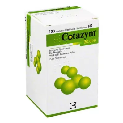 Cotazym 20 000 pelet gastrorezistentní kapsle, 100 kusů