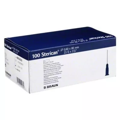 Sterican kanyly 23Gx3 1/5 0,6x80 mm, 100 kusů