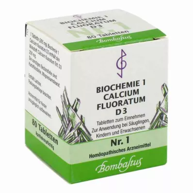 Biochemie 1 tableta Calcium fluoratum D3 (80 kusů)