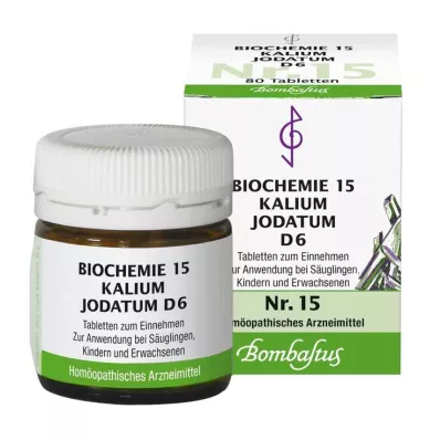 Biochemie 15 jodatum draselný D 6 tablet, 80 ks