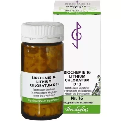 BIOCHEMIE 16 Lithium chloratum D 12 tablet, 200 ks