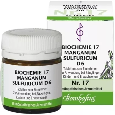 BIOCHEMIE 17 Manganum sulphuricum D 6 tablet, 80 ks
