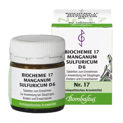 Biochemie 17 Manganum sulfuricum D 6 tablet, 80 ks