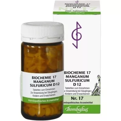 BIOCHEMIE 17 Manganum sulphuricum D 12 tablet, 200 ks