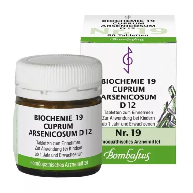 Biochemie 19 Cuprum arsenicosum D 12 tablet, 80 ks