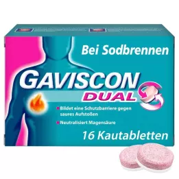 GAVISCON Žvýkací tablety Dual 250mg/106,5mg/187,5mg, 16 ks