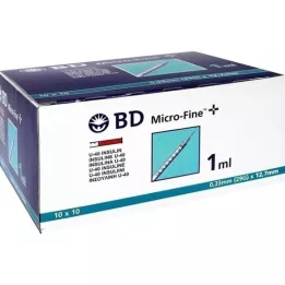 BD MICRO-FINE+ Inzulinspr.1 ml U40 12,7 mm, 100X1 ml