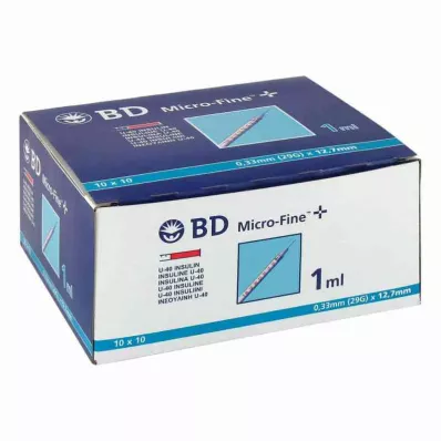 BD MICRO-FINE+ Inzulinspr.1 ml U40 12,7 mm, 100X1 ml