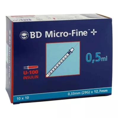BD MICRO-FINE+ Inzulinspr.0,5 ml U100 12,7 mm, 100X0,5 ml