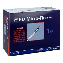 BD MICRO-FINE+ Inzulinspr.1 ml U100 12,7 mm, 100X1 ml