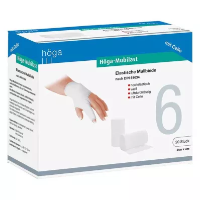 HÖGA-MUBILAST Fixační obvaz 6 cmx4 s celofánem, 1 ks