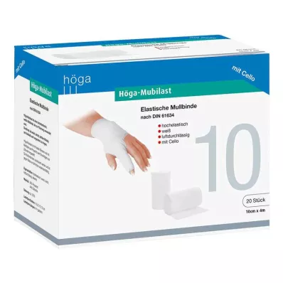 HÖGA-MUBILAST Fixační obvaz 10 cmx4 s celofánem, 1 ks