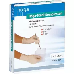 HÖGA-KOMPRESSEN 5x5 cm sterilní 8x, 5x2 St