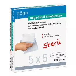 HÖGA-KOMPRESSEN 5x5 cm sterilní 8x, 5x2 St