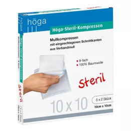 HÖGA-KOMPRESSEN 10x10 cm sterilní 8x, 5x2 ks