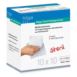 HÖGA-KOMPRESSEN 10x10 cm sterilní 8x, 25X2 ks