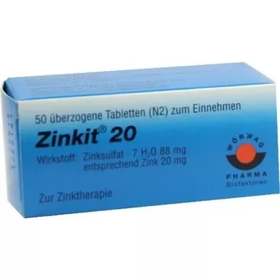 ZINKIT 20 potahovaných tablet, 50 ks