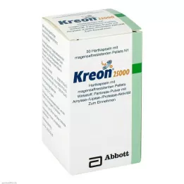 KREON 25 000 tvrdých uzávěrů s peletami potaženými enterálními látkami, 50 ks