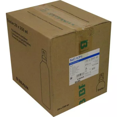 Fyziologický roztok 0,9% B.Braun SPÜLLÖSUNG Ecolav, 20X250 ml