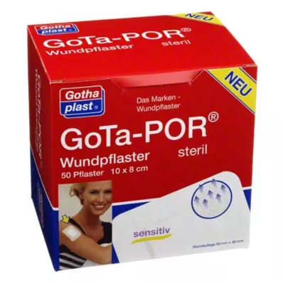 GOTA-POR Sterilní náplast na rány 80x100 mm, 50 ks GOTA-POR Sterilní náplast na rány 80x100 mm, 50 ks