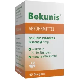 BEKUNIS Dragees Bisacodyl 5 mg entericky potahované tablety, 45 ks