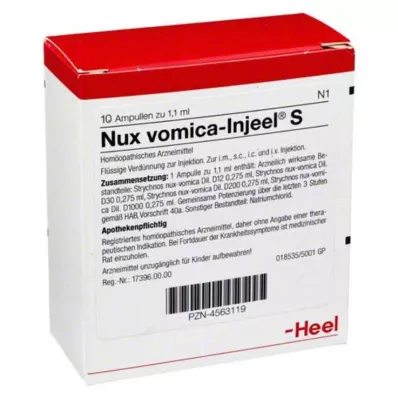 NUX VOMICA INJEEL Ampule S, 10 ks
