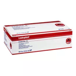 LEUKOPLAST 2,5 cmx5 m, 12 ks