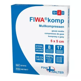 MULLKOMPRESSEN 5x5 cm sterilní 8x, 5x2 St